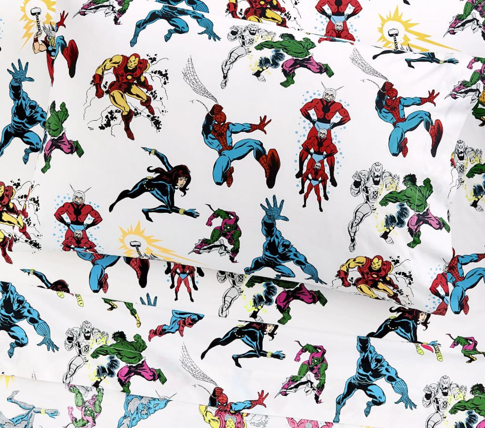 Glow in the dark marvel sheets online